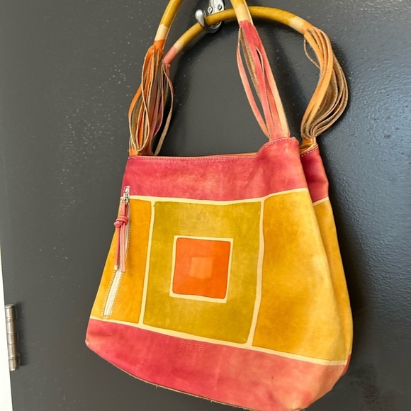 Astore smaller leather colourful bag excellent used condition - Picture 2 of 14